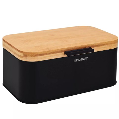 Chlebak czarny, stal 30x20x14cm kinghoff KINGHoff