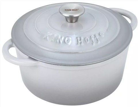 Garnek z pokrywą, żeliwo śr.21cm 2,4l szary kinghoff KINGHoff