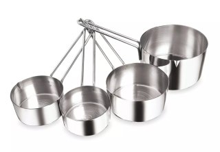 Miarka kuchenna, stal zestaw 4 elementy 60/80/125/250ml kinghoff KINGHoff