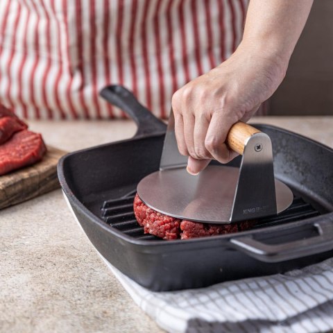 Praska dociskowa ze stali niedzewnej do mięsa na hamburgery śr. 14cm kinghoff kh-1878 KINGHoff