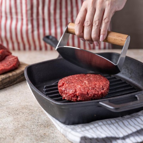 Praska dociskowa ze stali niedzewnej do mięsa na hamburgery śr. 14cm kinghoff kh-1878 KINGHoff