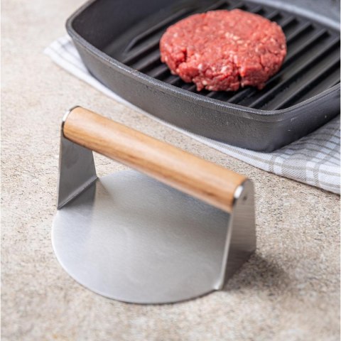 Praska dociskowa ze stali niedzewnej do mięsa na hamburgery śr. 14cm kinghoff kh-1878 KINGHoff