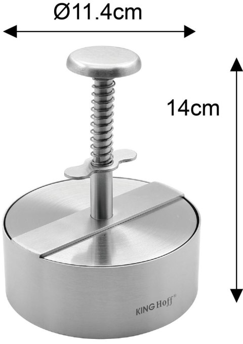 Praska stalowa do formowania mięsa na hamburgery śr. 11,4cm kinghoff kh-1879 KINGHoff