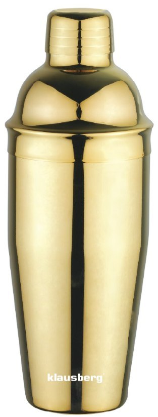 Shaker do koktajli, w kolorze zlota, z stali nierdzewnej klausberg Klausberg
