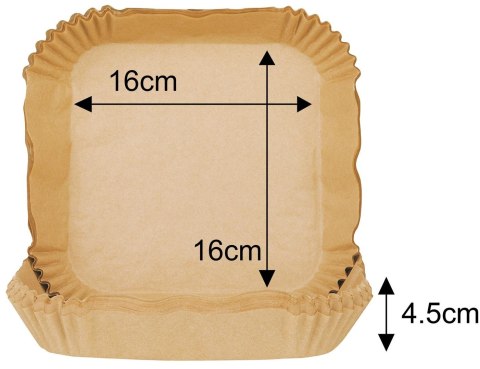 Wkład papierowy do pieczenia w frytkownicy 16x16cm klausberg kb-7781 Klausberg