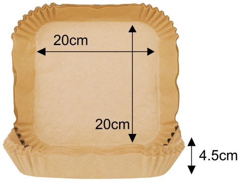 Wkład papierowy do pieczenia w frytkownicy 20x20cm klausberg kb-7782 Klausberg