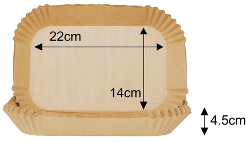 Wkład papierowy do pieczenia w frytkownicy 22x14cm klausberg kb-7783 Klausberg