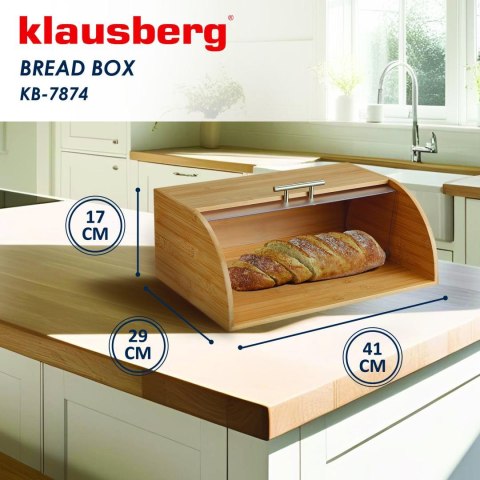 Chlebak bambusowy z akrylową pokrywą, klausberg, kb-7874 Klausberg