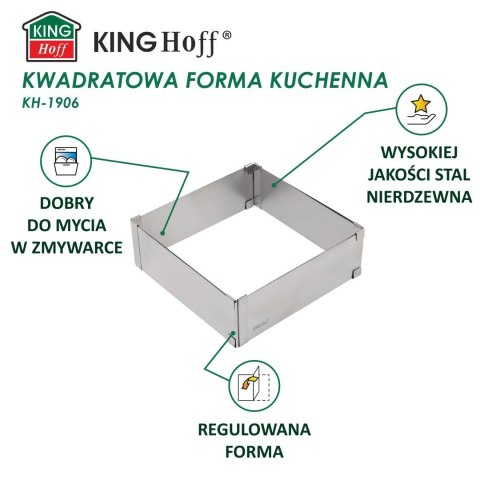 Forma do ciasta, prostokątna, regulowana, stalowa, kh-1906 KINGHoff
