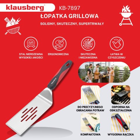 Łopatka grillowa, 36 cm, stal nierdzewna, uchwyt z tworzywa, klausberg, kb-7897 Klausberg