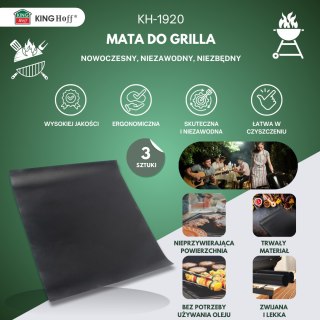 Mata do grillowania, zestaw 3szt, 40x33cm, kinghoff, kh-1920 KINGHoff
