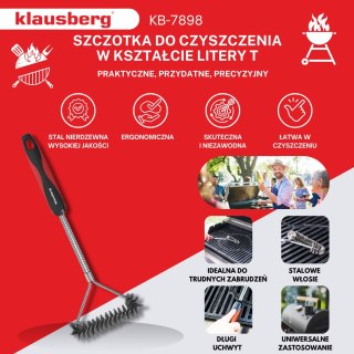 Szczotka do czyszczenia grilla, stal nierdzewna, uchwyt z tworzywa, klausberg, kb-7898 Klausberg