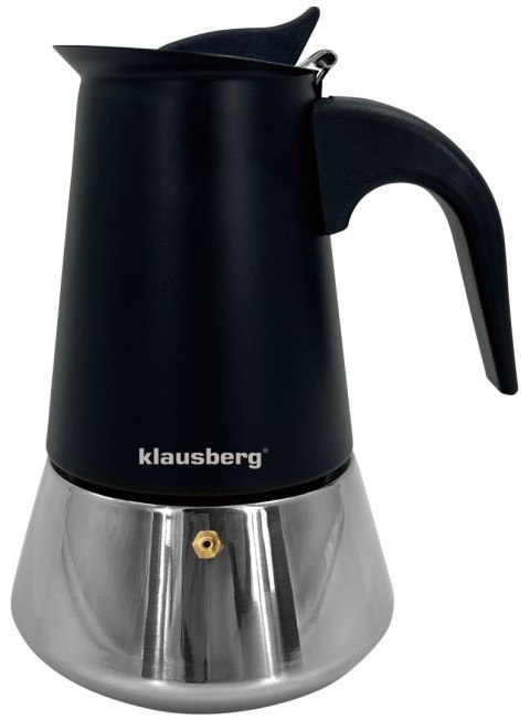 Zaparzacz do kawy espresso, stal nierdzewna, 4 filiżanki, czarny/srebrny, klausberg, kb-7844 Klausberg