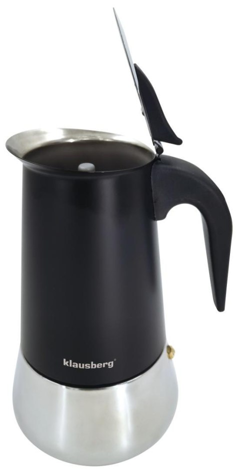 Zaparzacz do kawy espresso, stal nierdzewna, 4 filiżanki, czarny/srebrny, klausberg, kb-7844 Klausberg