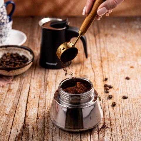 Zaparzacz do kawy espresso, stal nierdzewna, 4 filiżanki, czarny/srebrny, klausberg, kb-7844 Klausberg
