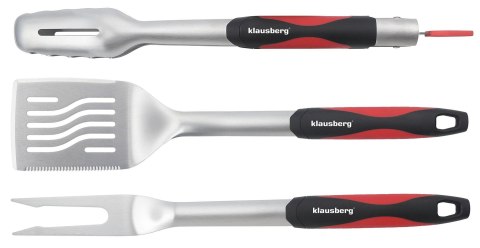 Zestaw do grillowania, 3 elementy, stal nierdzewna, uchwyt z tworzywa, klausberg, kb-7899 Klausberg