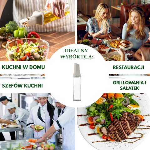 Butelka z nalewakiem 500 ml do oleju i octu, szkło, kinghoff, kh-2004 KINGHoff