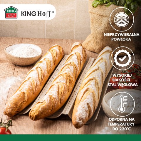 Forma, blacha do pieczenia , forma do bagietek kinghoff KINGHoff