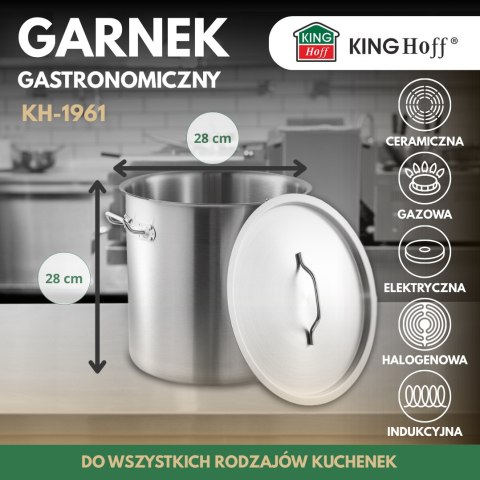 Garnek gastronomiczny, stal nierdzewna, śr.28cm, 17l, kinghoff, kh-1961 KINGHoff
