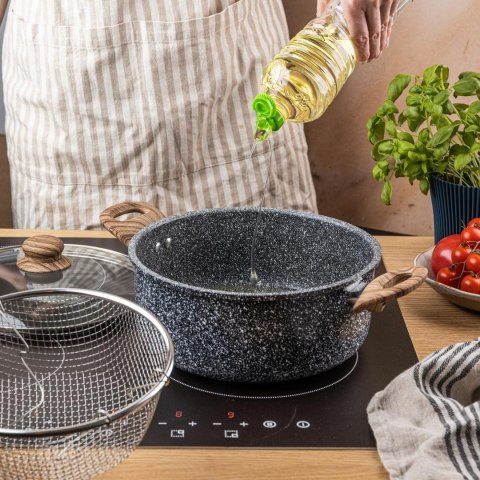 Garnek z koszem do smażenia, stal śr.24cm, kinghoff KINGHoff