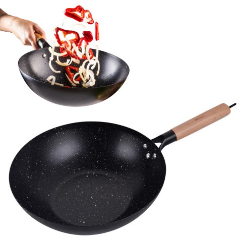 Patelna wok czarny marmurek śr.30cm kinghoff KINGHoff