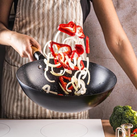 Patelna wok czarny marmurek śr.30cm kinghoff KINGHoff