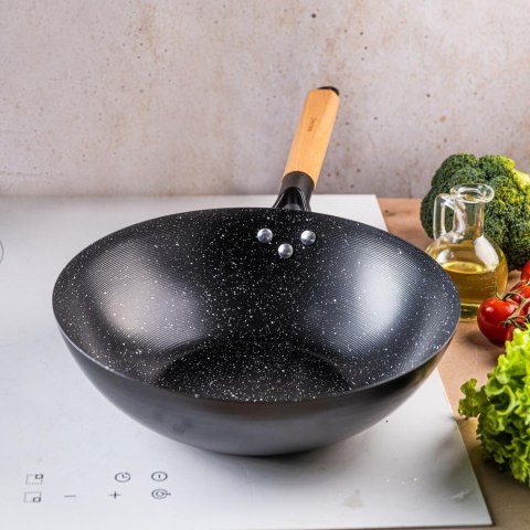 Patelna wok czarny marmurek śr.30cm kinghoff KINGHoff