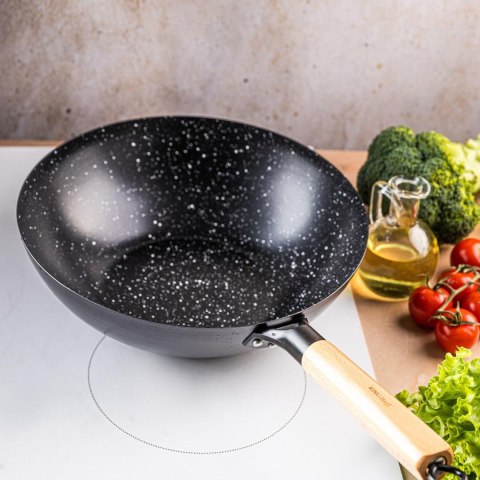 Patelna wok czarny marmurek śr.30cm kinghoff KINGHoff