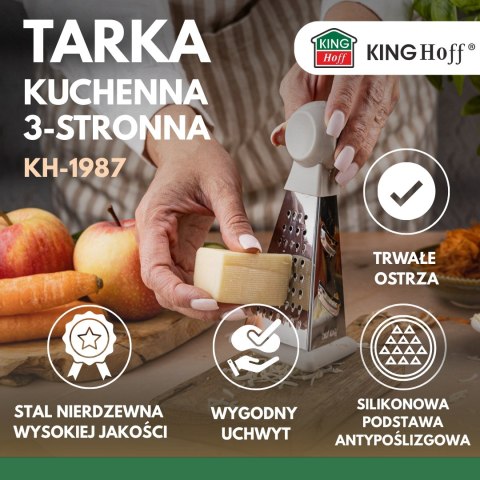 Tarka do warzyw, 3-stronna, stal nierdzewna, kinghoff, kh-1987 KINGHoff