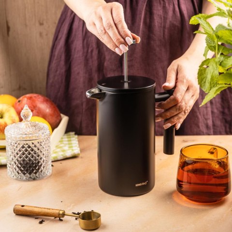 Zaparzacz tłokowy, stalowy 1.0l kinghoff KINGHoff
