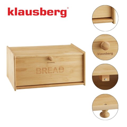 Chlebak bambusowy, 39,5×24,5×18cm, klausberg, kb-7933 Klausberg