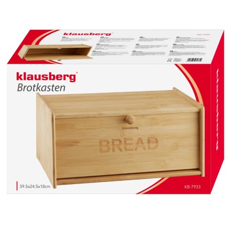 Chlebak bambusowy, 39,5×24,5×18cm, klausberg, kb-7933 Klausberg