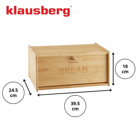 Chlebak bambusowy, 39,5×24,5×18cm, klausberg, kb-7933 Klausberg