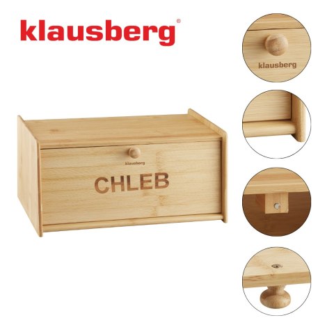 Chlebak bambusowy, 39,5×24,5×18cm, klausberg, kb-7934 Klausberg