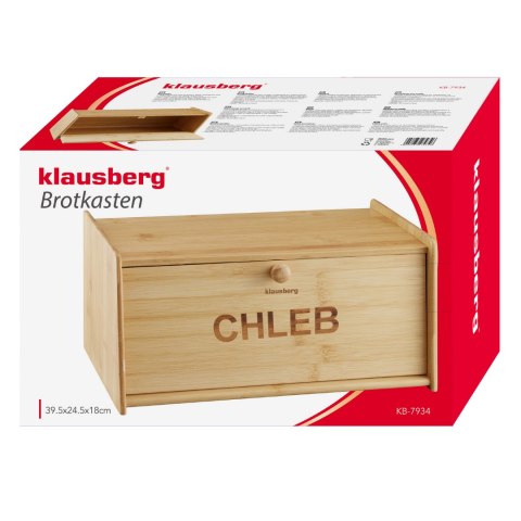 Chlebak bambusowy, 39,5×24,5×18cm, klausberg, kb-7934 Klausberg