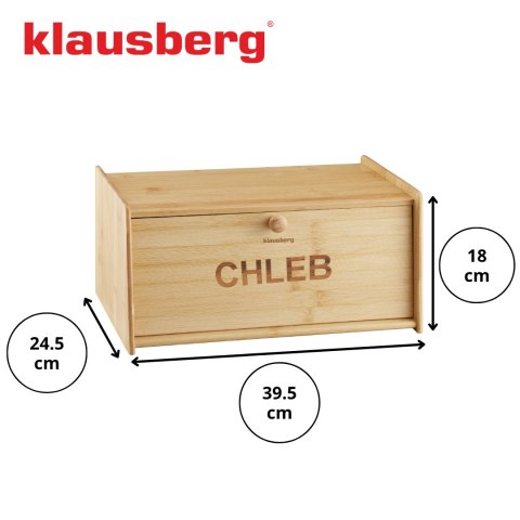 Chlebak bambusowy, 39,5×24,5×18cm, klausberg, kb-7934 Klausberg