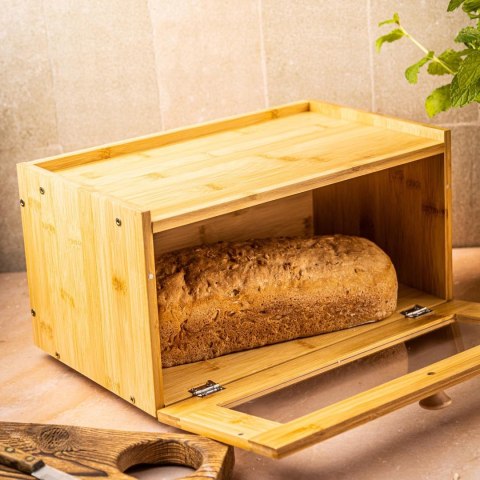 Chlebak bambusowy, akrylowy front, 35,5×24×18cm, klausberg, kb-7923 Klausberg