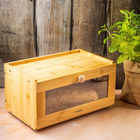Chlebak bambusowy, akrylowy front, 35,5×24×18cm, klausberg, kb-7923 Klausberg