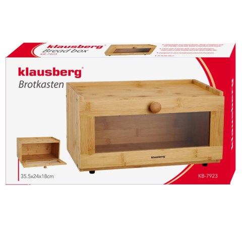 Chlebak bambusowy, akrylowy front, 35,5×24×18cm, klausberg, kb-7923 Klausberg