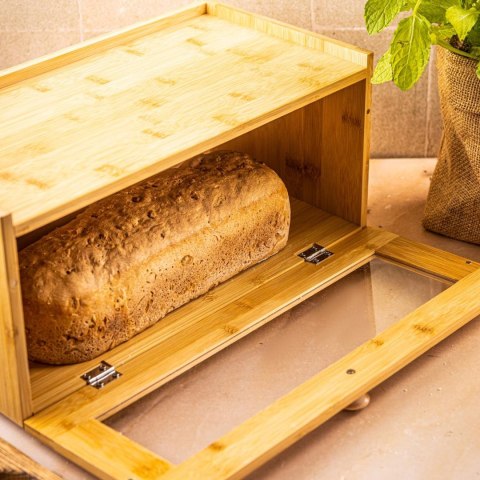 Chlebak bambusowy, akrylowy front, 40×24,5×19cm, klausberg, kb-7924 Klausberg