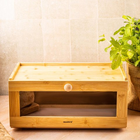Chlebak bambusowy, akrylowy front, 40×24,5×19cm, klausberg, kb-7924 Klausberg
