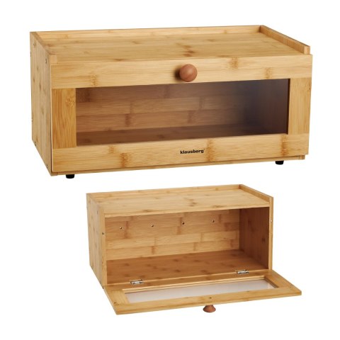 Chlebak bambusowy, akrylowy front, 40×24,5×19cm, klausberg, kb-7924 Klausberg