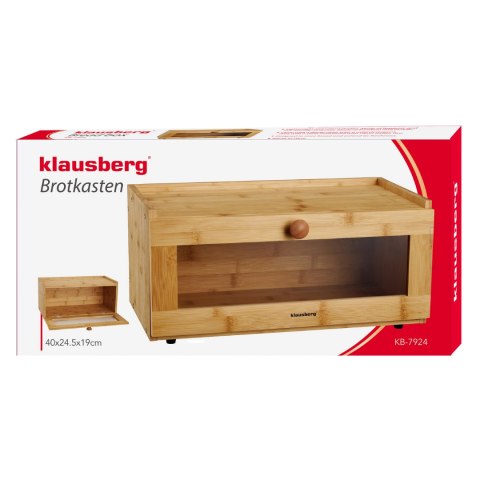 Chlebak bambusowy, akrylowy front, 40×24,5×19cm, klausberg, kb-7924 Klausberg