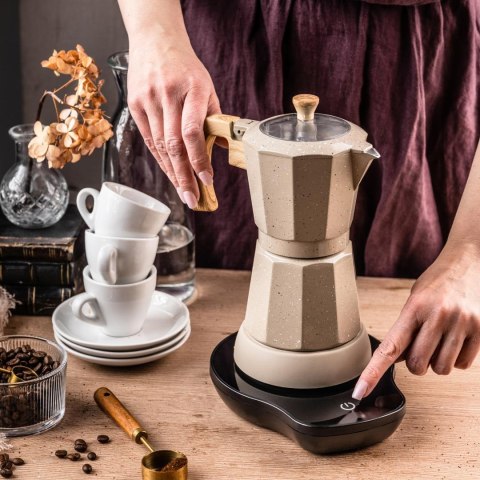 Elektryczny kawiarka espresso, czarny marmurek 6 filiżanek klausberg Klausberg