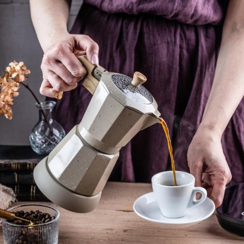Elektryczny kawiarka espresso, czarny marmurek 6 filiżanek klausberg Klausberg