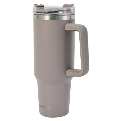 Kubek termiczny ze słomką, szary, 1100 ml, stal nierdzewna, klausberg, kb-7943 Klausberg