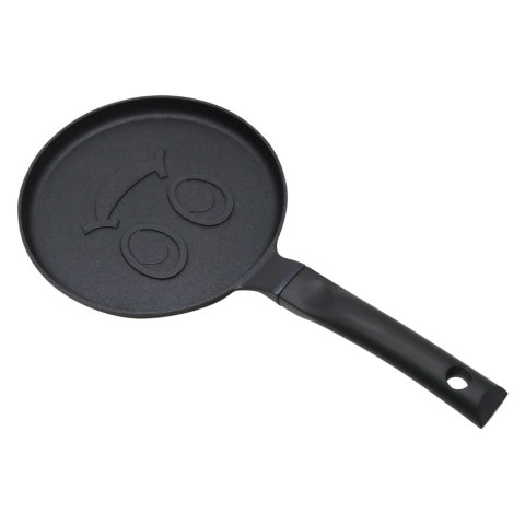 Patelnia do naleśników, wzór uśmiechnięta buźka, aluminiowa, nieprzywierająca powłoka, czarna, śr.18 cm, klausberg, kb-7971 Klausberg