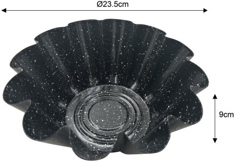 Forma do pieczenia ciasta, metalowa, z powłoką nieprzywieralną, czarna, średnica 23,5 cm, klausberg, kb-7837 Klausberg