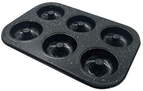 Forma, metalowa, do pieczenia 6 szt. muffinek, z powłoką nieprzywieralną, czarna, 26,5x17,5 cm, klausberg, kb-7840 Klausberg