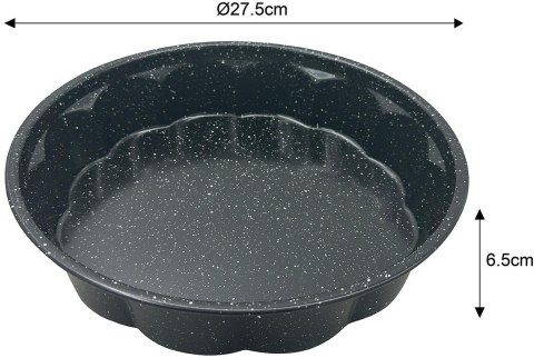 Forma, okrągłą, metalowa, z powłoką nieprzywieralną, czarna, średnica 27,5 cm, klausberg, kb-7838 Klausberg